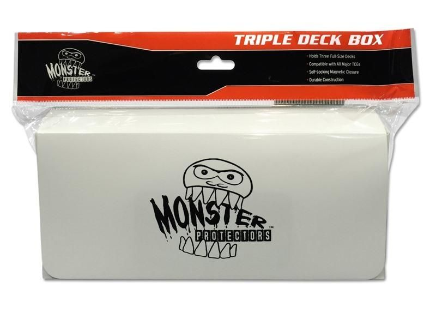 Triple Deck Box - Matte White | Arkham Games and Comics