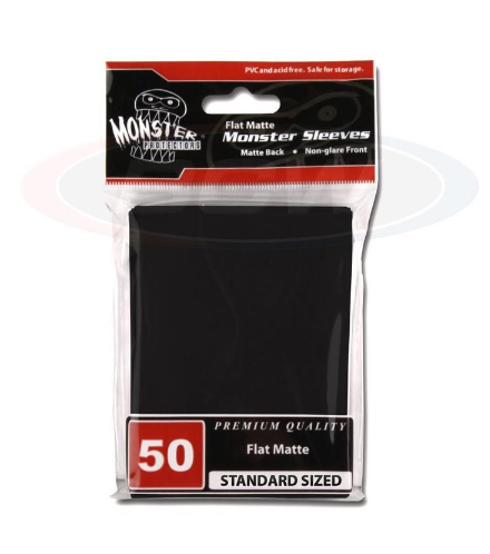 Flat Matte Sleeves - Large - No Logo - Black | Arkham Games and Comics