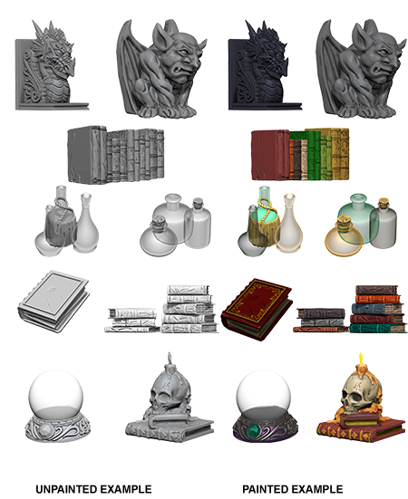 WizKids Deep Cuts Unpainted Miniatures: Wizard's Room | Arkham Games and Comics