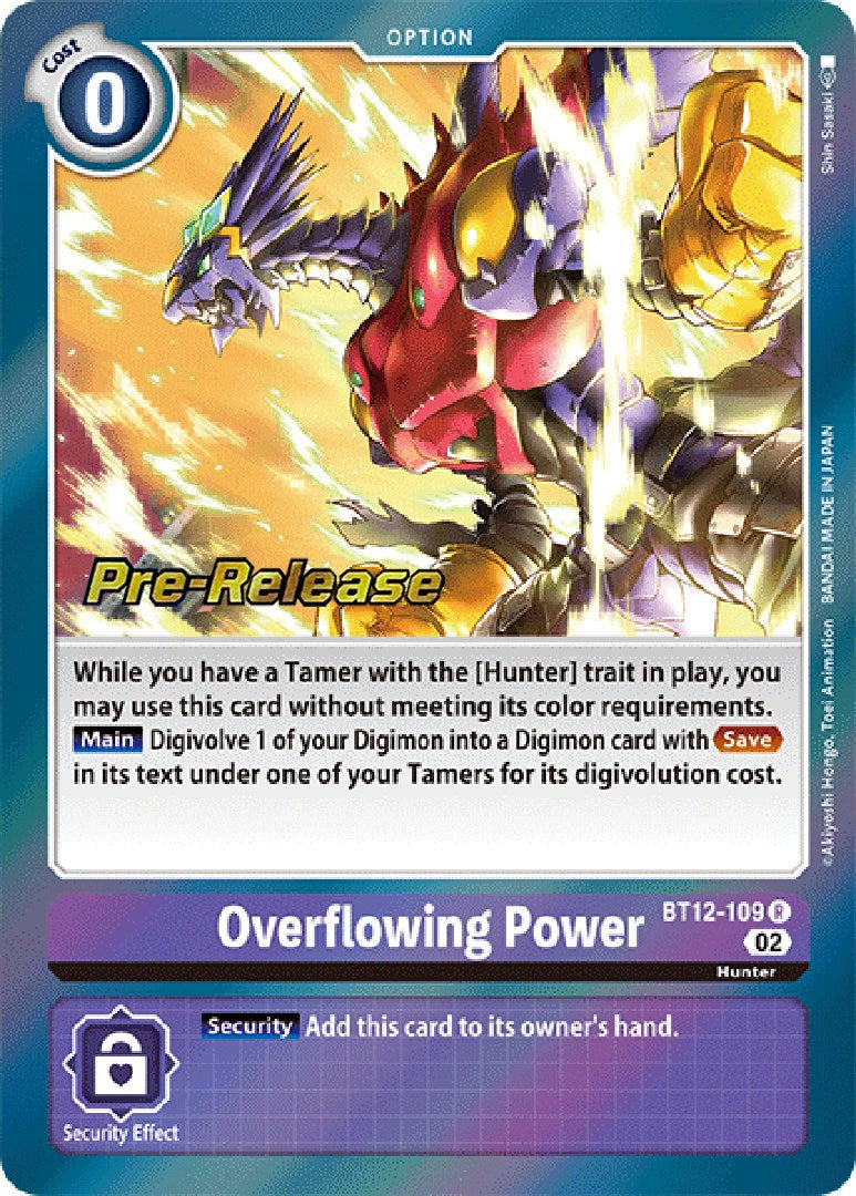 Overflowing Power [BT12-109] [Across Time Pre-Release Cards] | Arkham Games and Comics