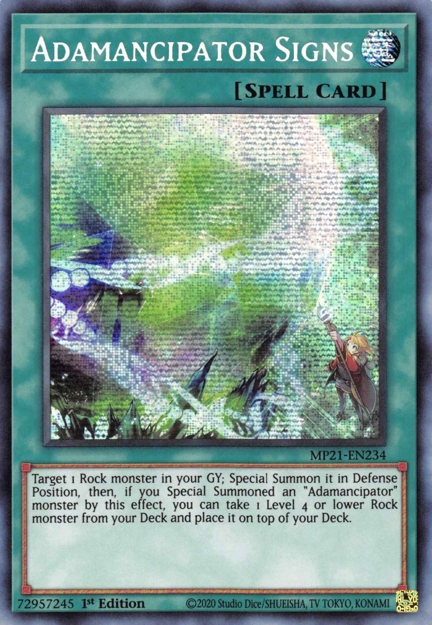 Adamancipator Signs [MP21-EN234] Prismatic Secret Rare | Arkham Games and Comics