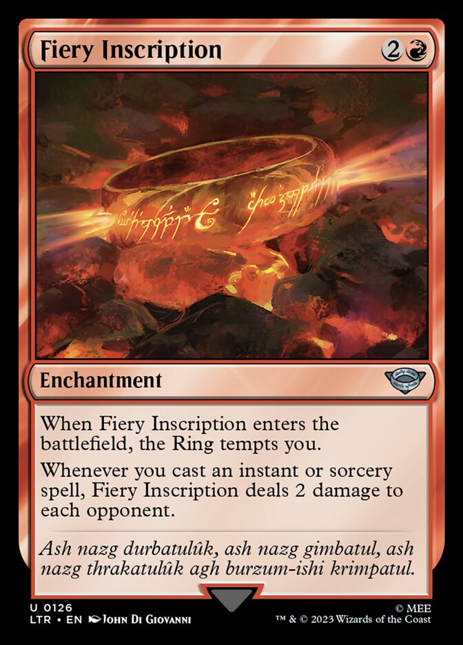 Fiery Inscription [The Lord of the Rings: Tales of Middle-Earth] | Arkham Games and Comics