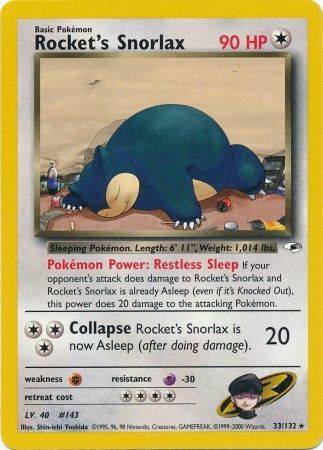 Rocket's Snorlax (33/132) [Gym Heroes Unlimited] | Arkham Games and Comics