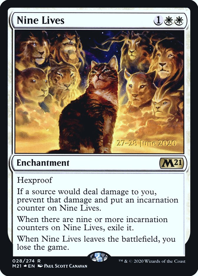 Nine Lives  [Core Set 2021 Prerelease Promos] | Arkham Games and Comics