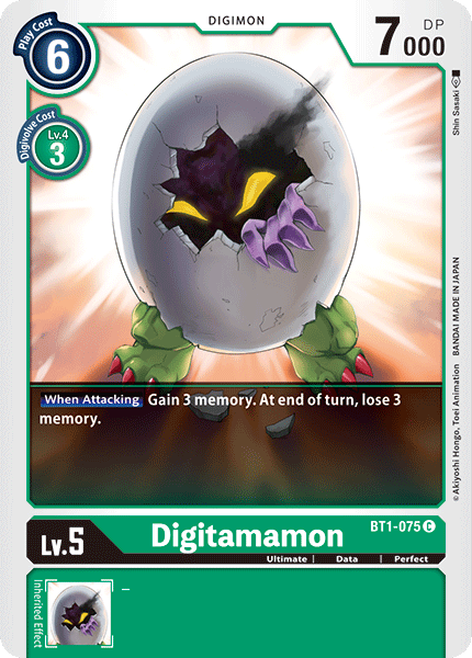 Digitamamon [BT1-075] [Release Special Booster Ver.1.0] | Arkham Games and Comics