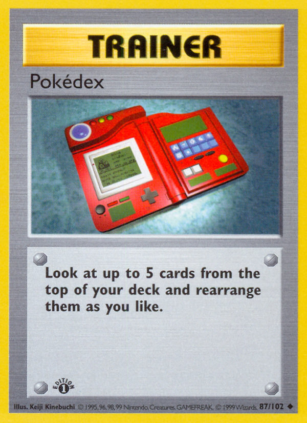 Pokedex (87/102) (Shadowless) [Base Set 1st Edition] | Arkham Games and Comics