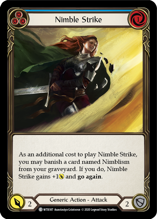 Nimble Strike (Blue) [U-WTR187] (Welcome to Rathe Unlimited)  Unlimited Rainbow Foil | Arkham Games and Comics