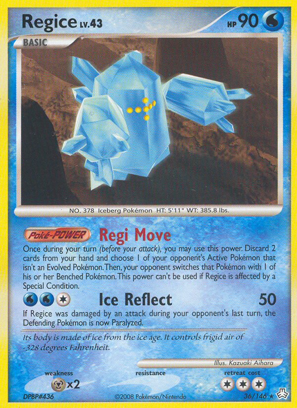 Regice (36/146) [Diamond & Pearl: Legends Awakened] | Arkham Games and Comics