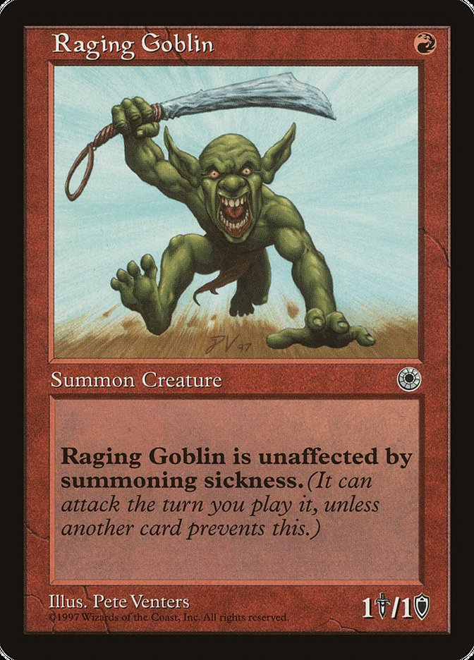 Raging Goblin (No Flavor Text) [Portal] | Arkham Games and Comics