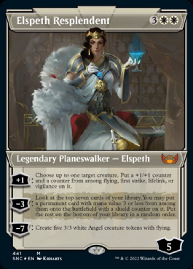 Elspeth Resplendent (Showcase Art Deco Foil Etched) [Streets of New Capenna] | Arkham Games and Comics
