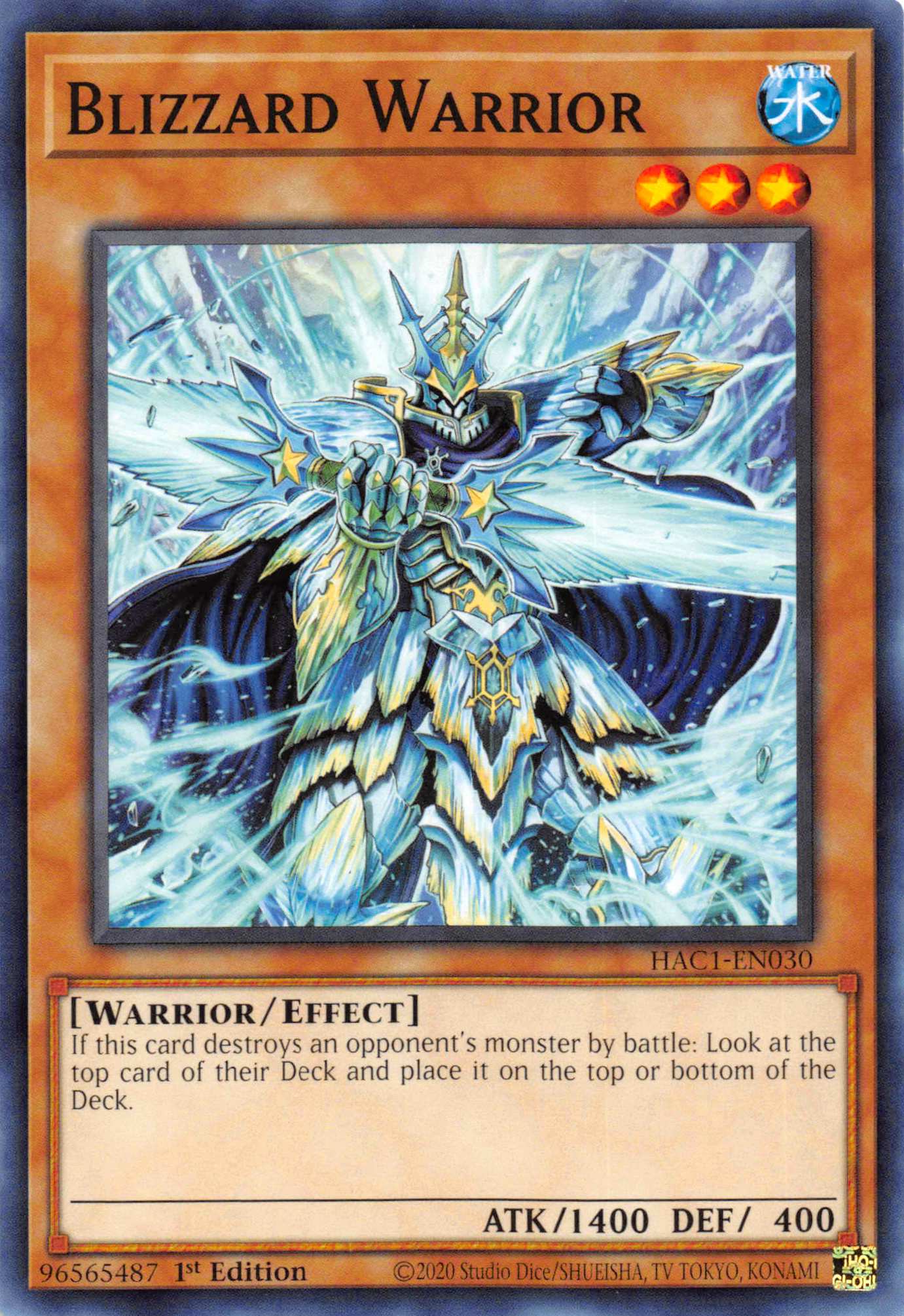 Blizzard Warrior (Duel Terminal) [HAC1-EN030] Parallel Rare | Arkham Games and Comics