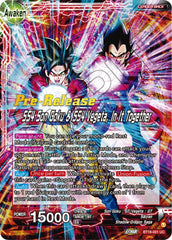 Son Goku & Vegeta // SS4 Son Goku & SS4 Vegeta, In It Together (BT18-001) [Dawn of the Z-Legends Prerelease Promos] | Arkham Games and Comics