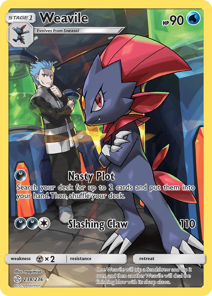 Weavile (238/236) [Sun & Moon: Cosmic Eclipse] | Arkham Games and Comics