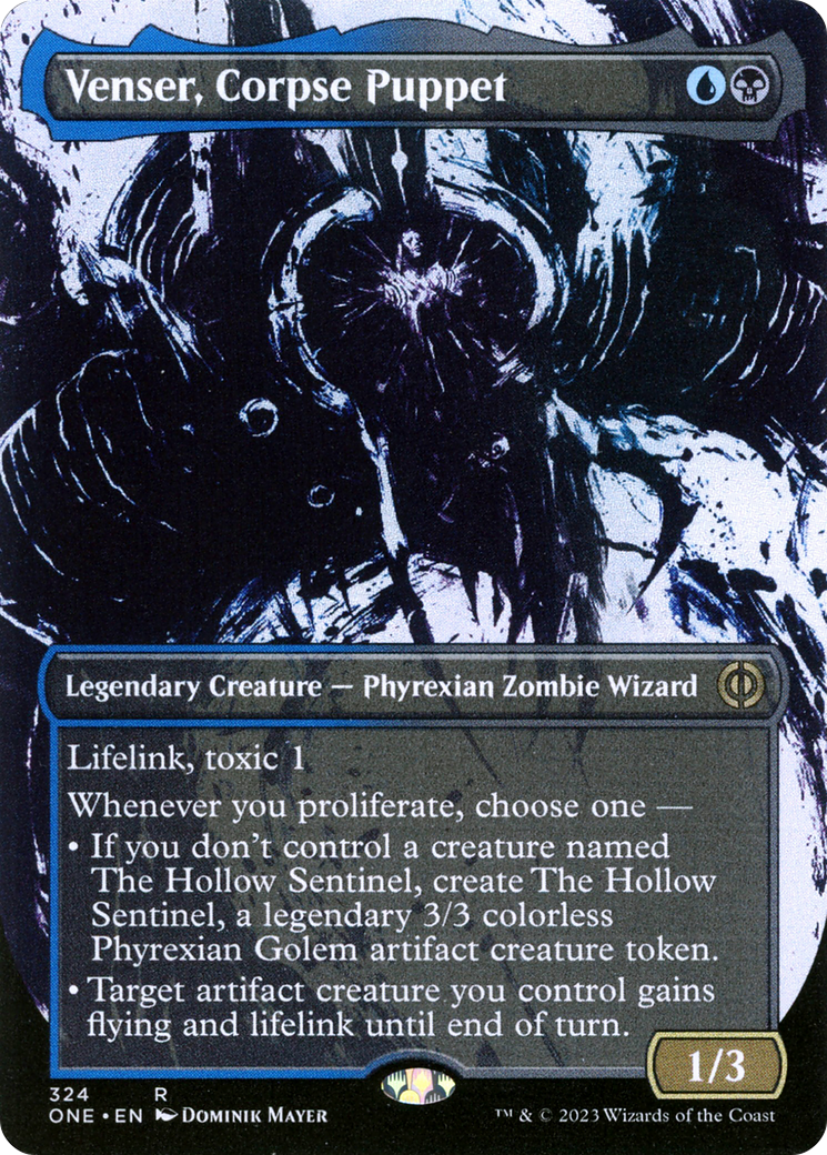 Venser, Corpse Puppet (Borderless Ichor) [Phyrexia: All Will Be One] | Arkham Games and Comics