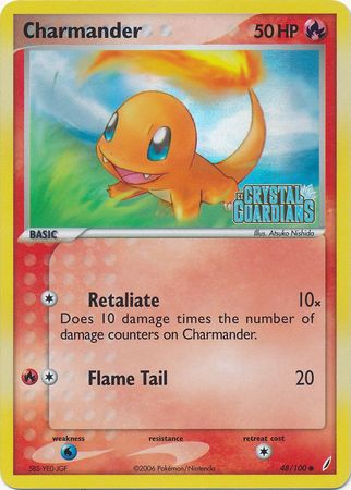 Charmander (48/100) (Stamped) [EX: Crystal Guardians] | Arkham Games and Comics