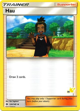 Hau (120/149) (Pikachu Stamp #33) [Battle Academy 2020] | Arkham Games and Comics