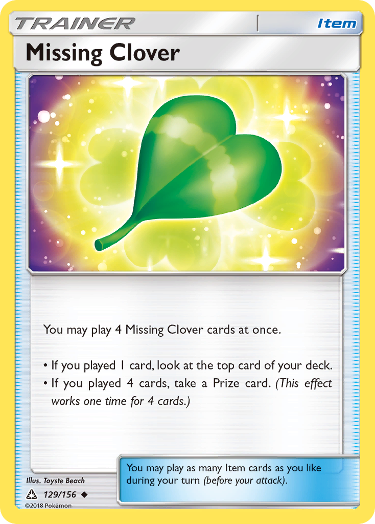 Missing Clover (129/156) [Sun & Moon: Ultra Prism] | Arkham Games and Comics