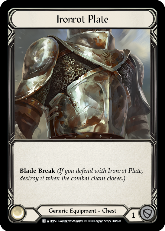 Ironrot Plate [U-WTR156] (Welcome to Rathe Unlimited)  Unlimited Rainbow Foil | Arkham Games and Comics