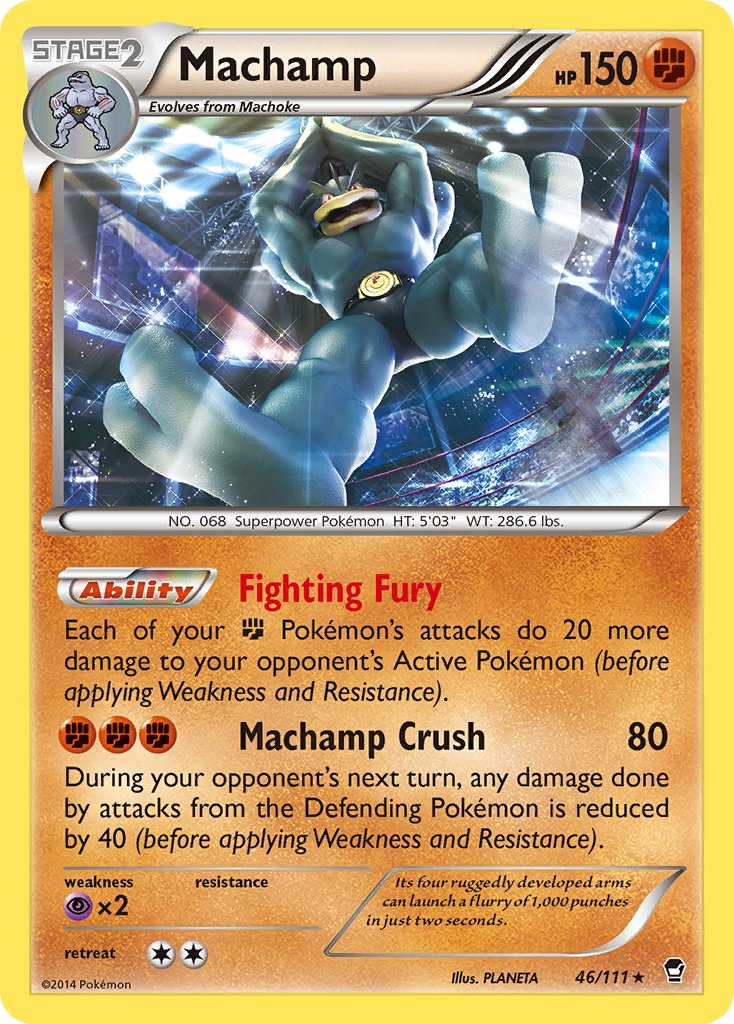 Machamp (46/111) (Cosmos Holo) (Blister Exclusive) [XY: Furious Fists] | Arkham Games and Comics