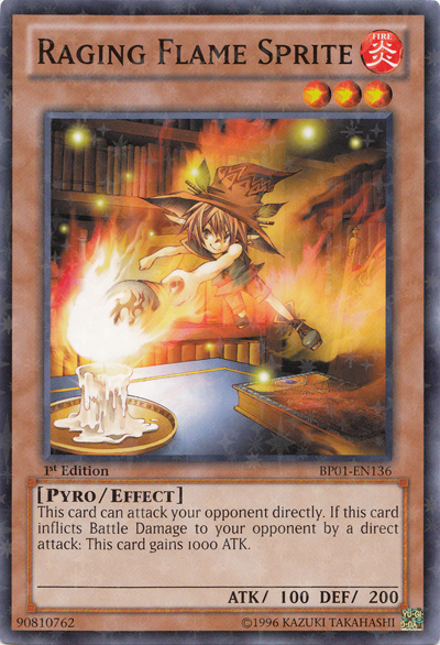 Raging Flame Sprite [BP01-EN136] Starfoil Rare | Arkham Games and Comics