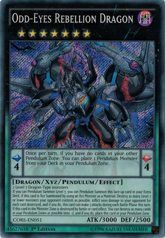 Odd-Eyes Rebellion Dragon [CORE-EN051] Secret Rare | Arkham Games and Comics