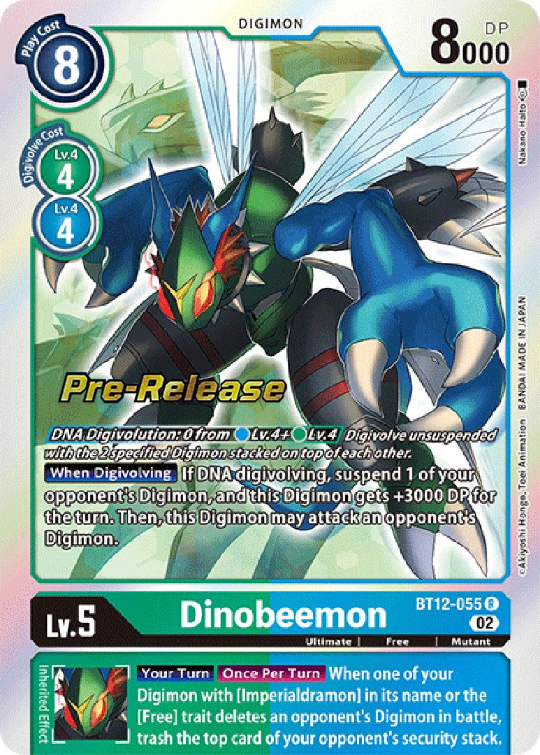 Dinobeemon [BT12-055] [Across Time Pre-Release Cards] | Arkham Games and Comics