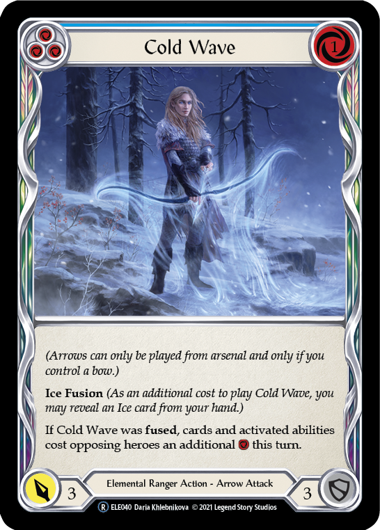 Cold Wave (Blue) [U-ELE040] (Tales of Aria Unlimited)  Unlimited Rainbow Foil | Arkham Games and Comics