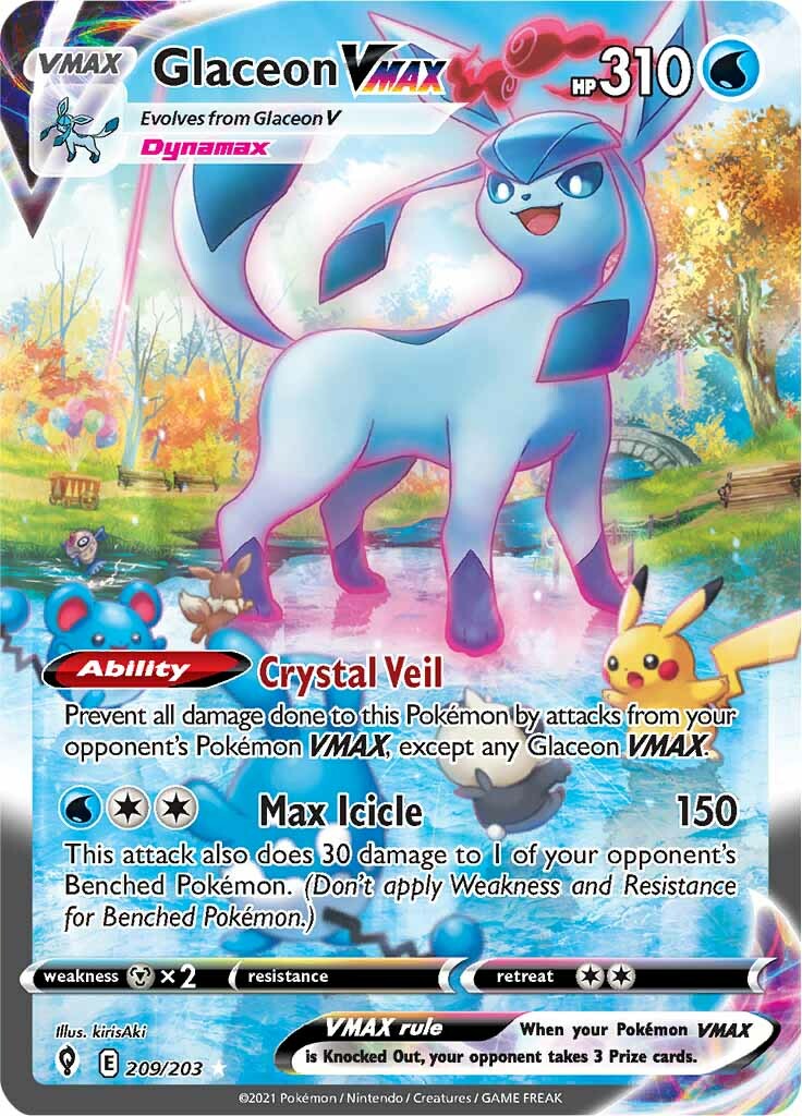 Glaceon VMAX (209/203) [Sword & Shield: Evolving Skies] | Arkham Games and Comics