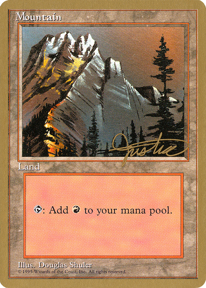 Mountain (mj373) (Mark Justice) [Pro Tour Collector Set] | Arkham Games and Comics