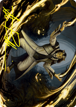 Leonin Lightscribe Art Card (Gold-Stamped Signature) [Strixhaven: School of Mages Art Series] | Arkham Games and Comics