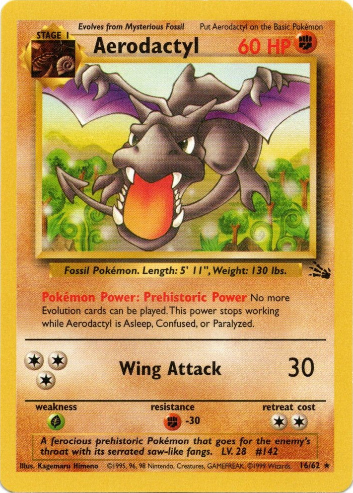 Aerodactyl (16/62) [Fossil Unlimited] | Arkham Games and Comics