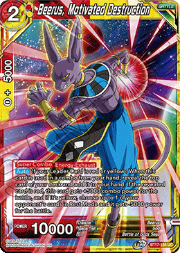 Beerus, Motivated Destruction (BT17-134) [Ultimate Squad] | Arkham Games and Comics