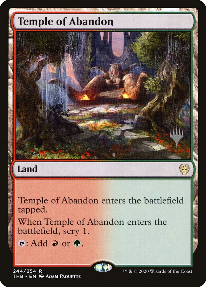 Temple of Abandon (Promo Pack) [Theros Beyond Death Promos] | Arkham Games and Comics