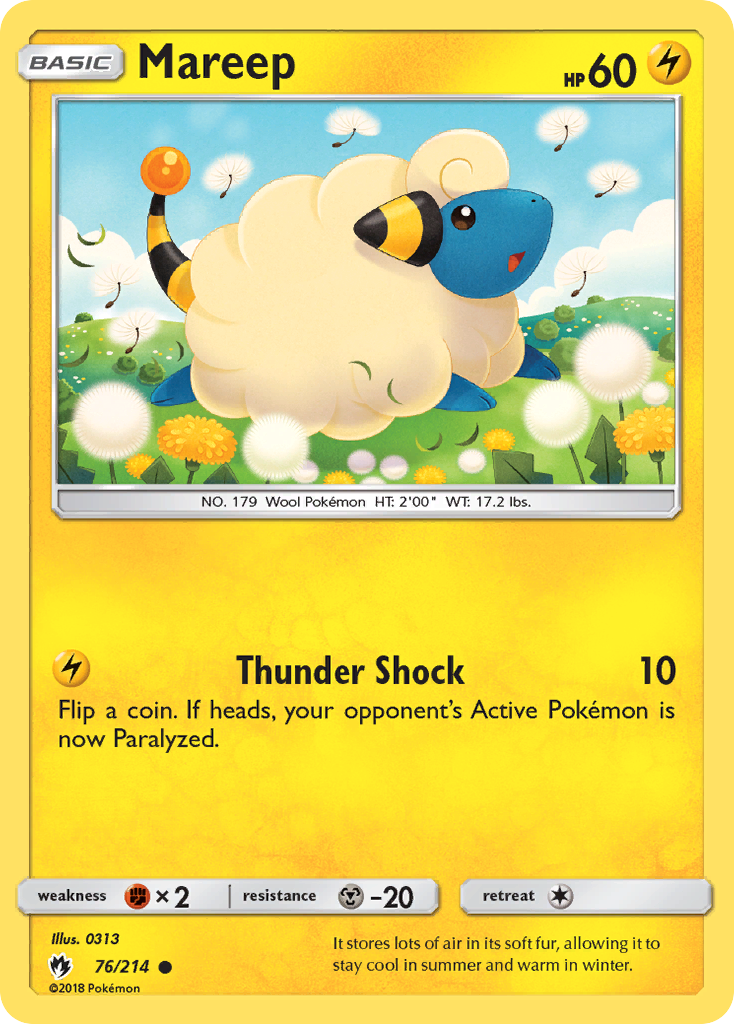 Mareep (76/214) [Sun & Moon: Lost Thunder] | Arkham Games and Comics