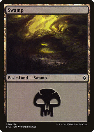 Swamp (260) [Battle for Zendikar] | Arkham Games and Comics