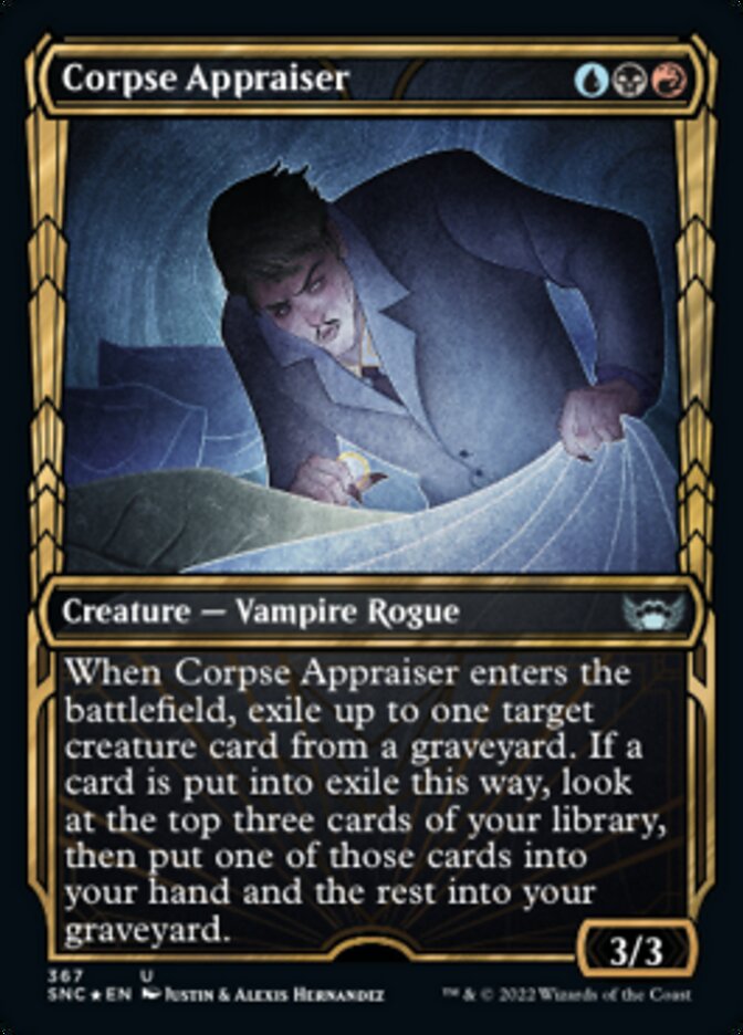 Corpse Appraiser (Showcase Golden Age Gilded Foil) [Streets of New Capenna] | Arkham Games and Comics