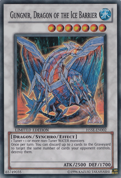 Gungnir, Dragon of the Ice Barrier [H5SE-EN002] Super Rare | Arkham Games and Comics