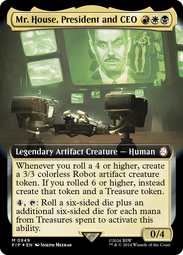 Mr. House, President and CEO (Extended Art) (Surge Foil) [Fallout] | Arkham Games and Comics