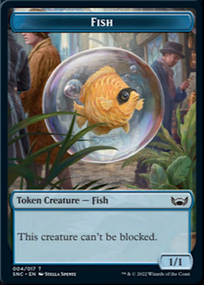 Fish // Citizen Double-sided Token [Streets of New Capenna Tokens] | Arkham Games and Comics