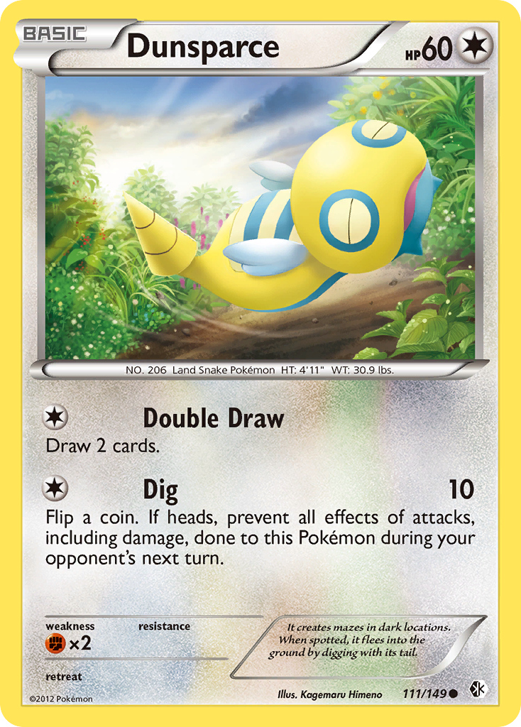 Dunsparce (111/149) [Black & White: Boundaries Crossed] | Arkham Games and Comics