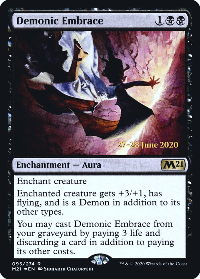 Demonic Embrace  [Core Set 2021 Prerelease Promos] | Arkham Games and Comics