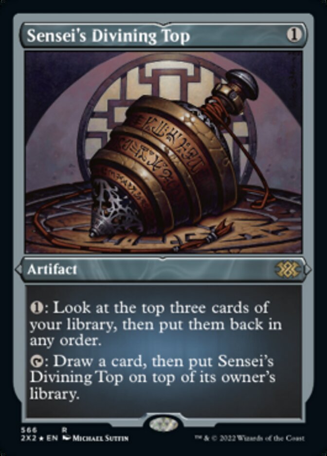 Sensei's Divining Top (Foil Etched) [Double Masters 2022] | Arkham Games and Comics