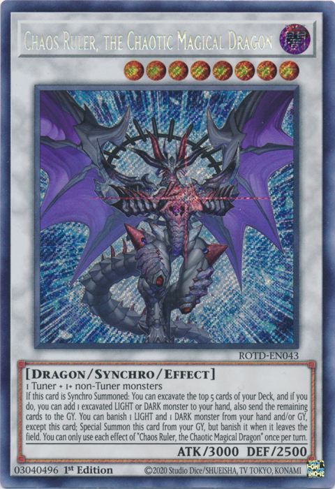 Chaos Ruler, the Chaotic Magical Dragon [ROTD-EN043] Secret Rare | Arkham Games and Comics