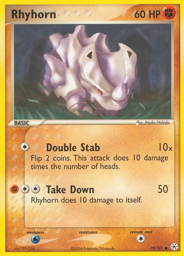 Rhyhorn (70/101) [EX: Hidden Legends] | Arkham Games and Comics