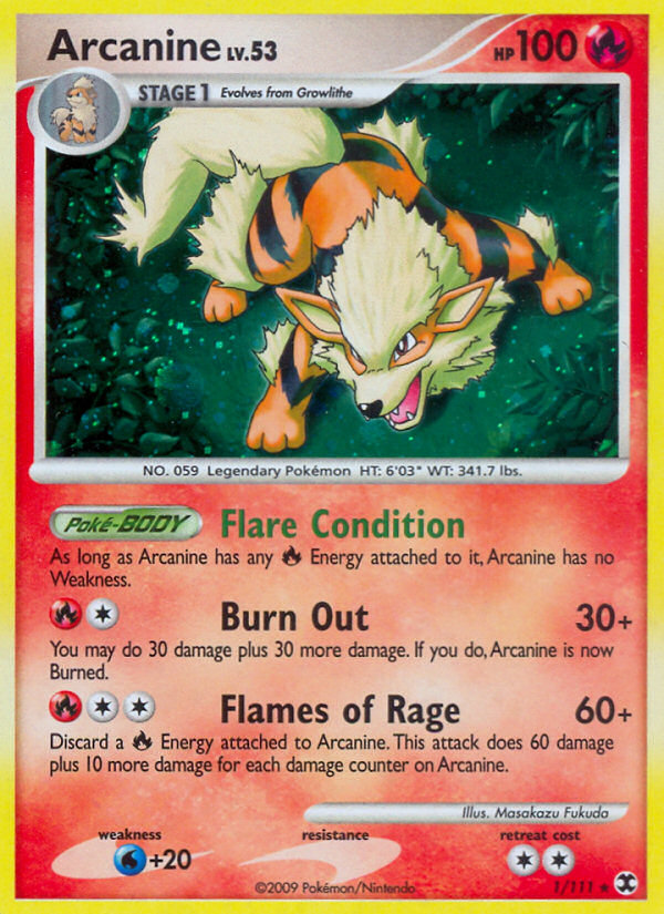 Arcanine (1/111) [Platinum: Rising Rivals] | Arkham Games and Comics