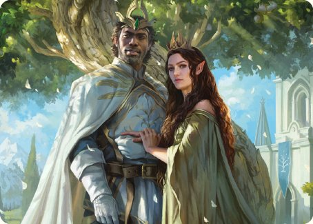 Aragorn and Arwen, Wed Art Card [The Lord of the Rings: Tales of Middle-earth Art Series] | Arkham Games and Comics