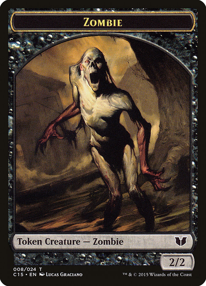 Wolf // Zombie Double-Sided Token [Commander 2015 Tokens] | Arkham Games and Comics