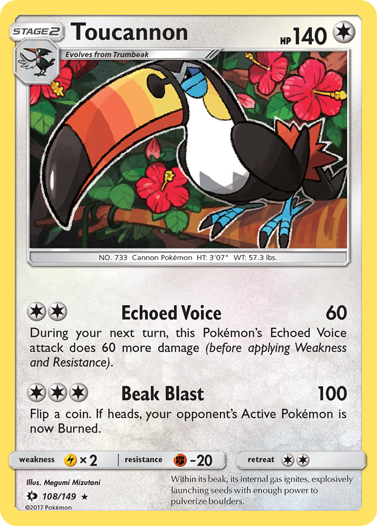 Toucannon (108/149) [Sun & Moon: Base Set] | Arkham Games and Comics