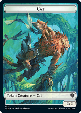 Saproling // Cat Double-Sided Token [Starter Commander Decks] | Arkham Games and Comics