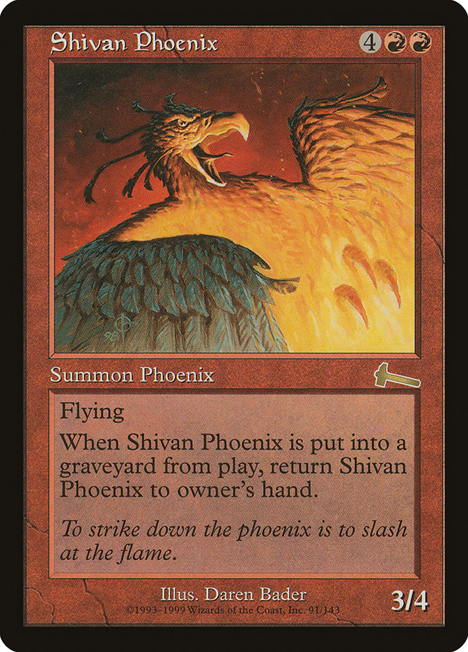 Shivan Phoenix [Urza's Legacy] | Arkham Games and Comics